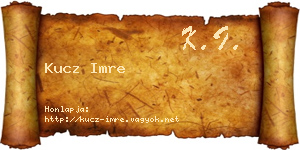 Kucz Imre névjegykártya